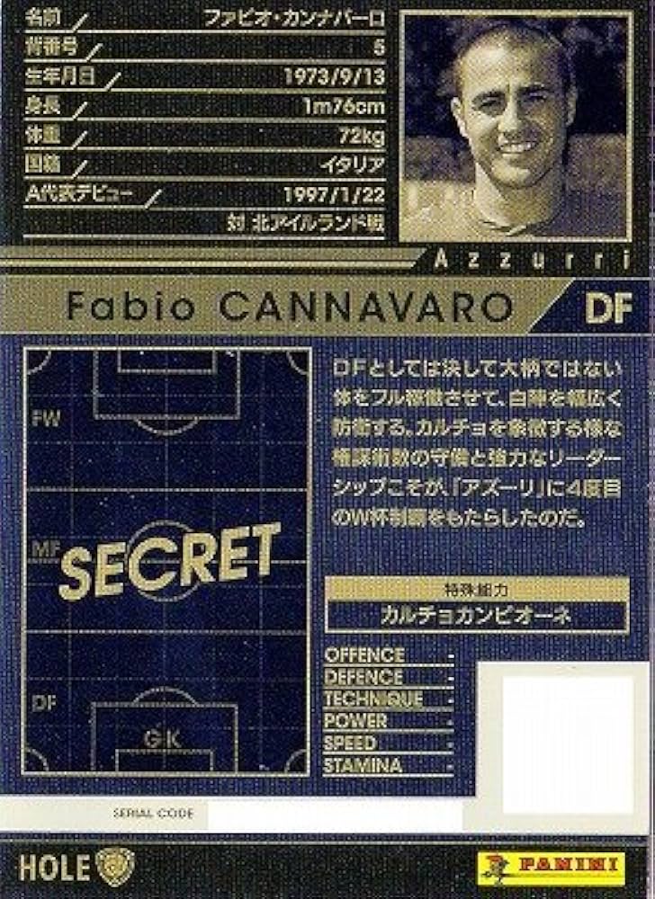 Amazon.co.jp: WCCF/13-14/HOLE/ファビオ・カンナバーロ