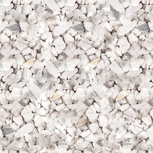 simpa Decorative Landscaping Slate Aggregates - Luna White Chippings 20mm - 20kg Bag