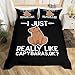 Funny Capybaras Bedding Set,Cute Capybara Comforter Cover Set for Teens Women Room Decor,Wild Animals Duvet Cover Breathable Black and White Bedspread Cover Full Size