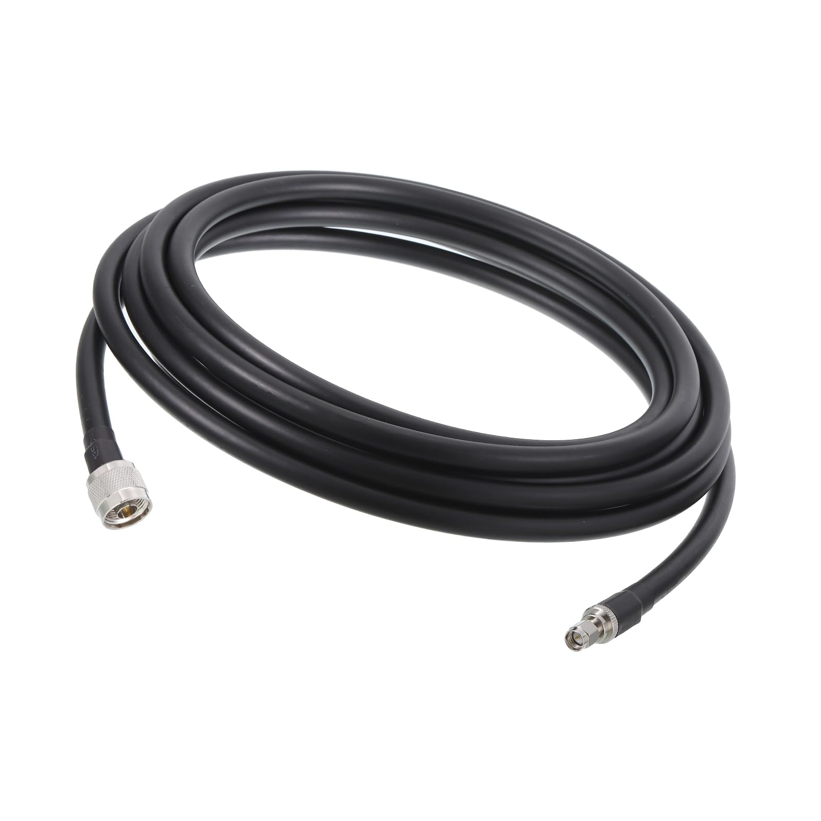 sourcing map Koaxialkabel 400 Typ N Stecker an SMA Männlich Verlustarm Koaxialkabel 24.6FT Schwarz 1Stk