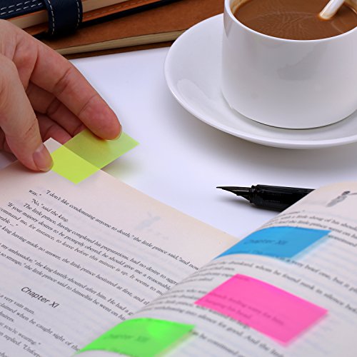 560 Sheets Flags Index Tabs Sticky Notes Writable Labels Page Marker Bookmarks Text Highlighter Strips, 25 X 45 Mm, 4 Sets, 7 Colors #TOP5