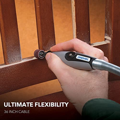 Dremel Flex Shaft Rotary Tool Attachment With Comfort Grip And 36” Long Cable - Engraver, Polisher, And Mini Sander- Ideal For Detail Metal Engraving, Wood Carving, And Jewelry Polishing , 225-02 , Grey #TOP6