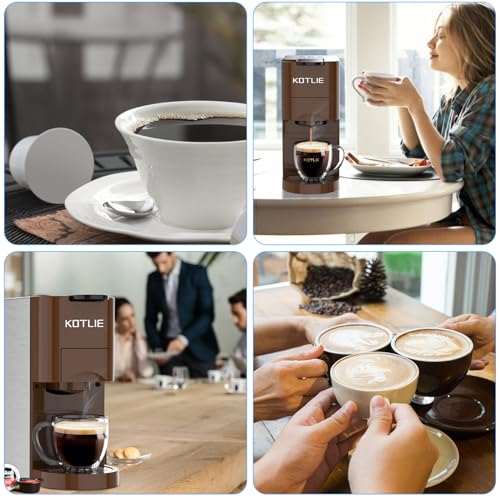 Image of 4 in 1 Espresso Single Serve Coffee Machine for Nespresso Original /Dolce Gusto /L'OR /Ground Capsule and ESE Coffee Pods,19Bar Multi-Capsule Coffee Machine AC-513K