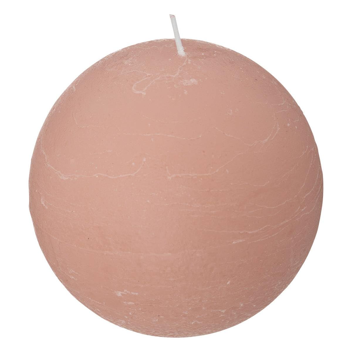 Atmosphera - Bougie boule rustique - rose - 445g