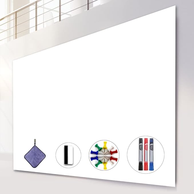 Dry Erase Sticker for Wall, White Board Stickers, 4' x3