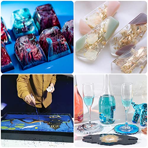 Epoxidharz Set mit Härter - 600 ml 1:1 Verhältnis Glasklar Epoxy Resin, Kunstharz Gießen für Anfänger, DIY-Harzkunst, Kunsthandwerk,Schmuckherstellung