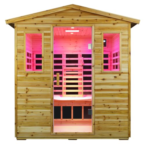 5 Person Infrared Sauna with Red Light Therapy