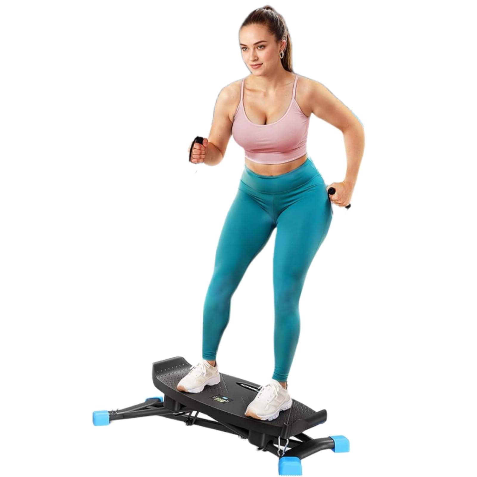MERACH Twist Board z wyświetlaczem, boczna deska do balansowania z 2 taśmami oporowymi, do 136 kg, do ruchu bocznego, rehabilitacji i koordynacji, domowej siłowni, dla początkujących - czarna