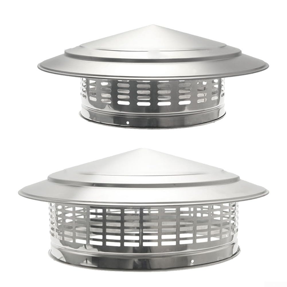 Cubierta de techo de acero inoxidable 304 para chimeneas, pero también para conductos de ventilación (300 mm)
