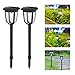 Produktbild Solarlampe LED Garten Wasserdicht Retro Vintage Birne Warmweiß Gartenleuchte Wegeleuchte Gartenbeleuchtung mit Erdspieß Schwarz 2 Stücke