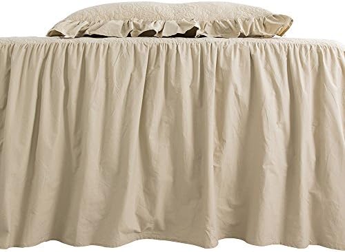 James Home Oma 100% Cotton Ruffle Modern & Contemporary 3 Piece Coverlet/Bedspread Set, Linen, King