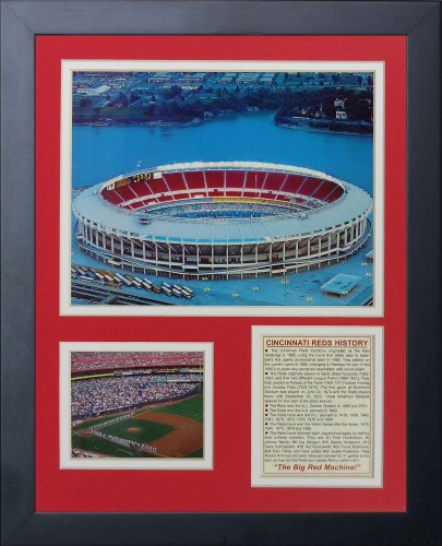 Legends Never Die "Cincinnati Reds Riverfront Stadium Framed Photo Collage, 11 x 14-Inch