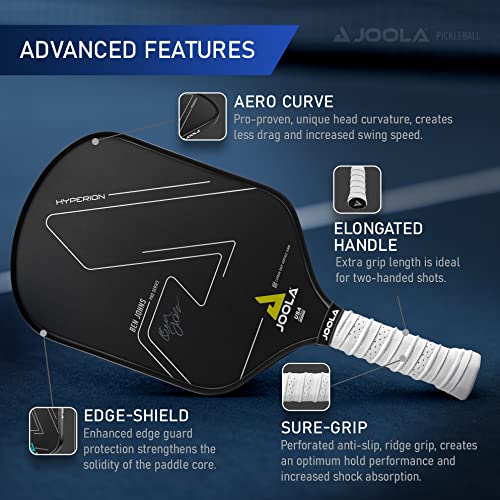 Image of JOOLA Ben Johns Hyperion CGS 14mm Pickleball Paddle - Textured Carbon Grip Surface Technology for Spin & Control with Added Power - Polypropylene Honeycomb Core Pickleball Racket