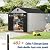 Domi 8×10ft Outdoor Resin Storage Shed - 482+ Cubic Ft Weatherproof Double-Wall Yard Shed with Skylight, Lockable Door and Carpet, Heavy-Duty Steel Frame Storage Building for Lawn Mower, Bike, Tools