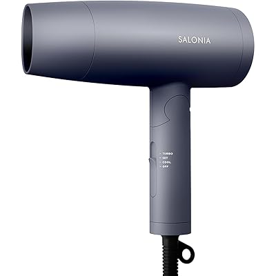SALONIA サロニア スピーディーイオン ドライヤー 大風量 速乾 軽量 マイナスイオン ヘアドライヤー SL-013AGR グレー【Amazon.co.j …