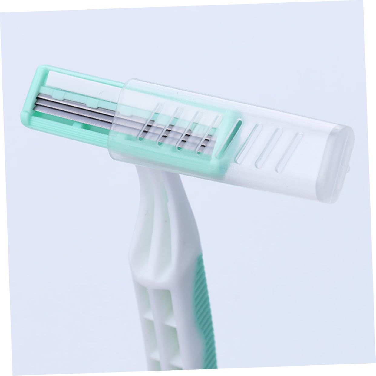 Rasoio Donna Corpo 4 Pezzi 2 Lame e Manico Antiscivolo in Plastica per Depilazione Facile e Precisa di Ascelle e Gambe