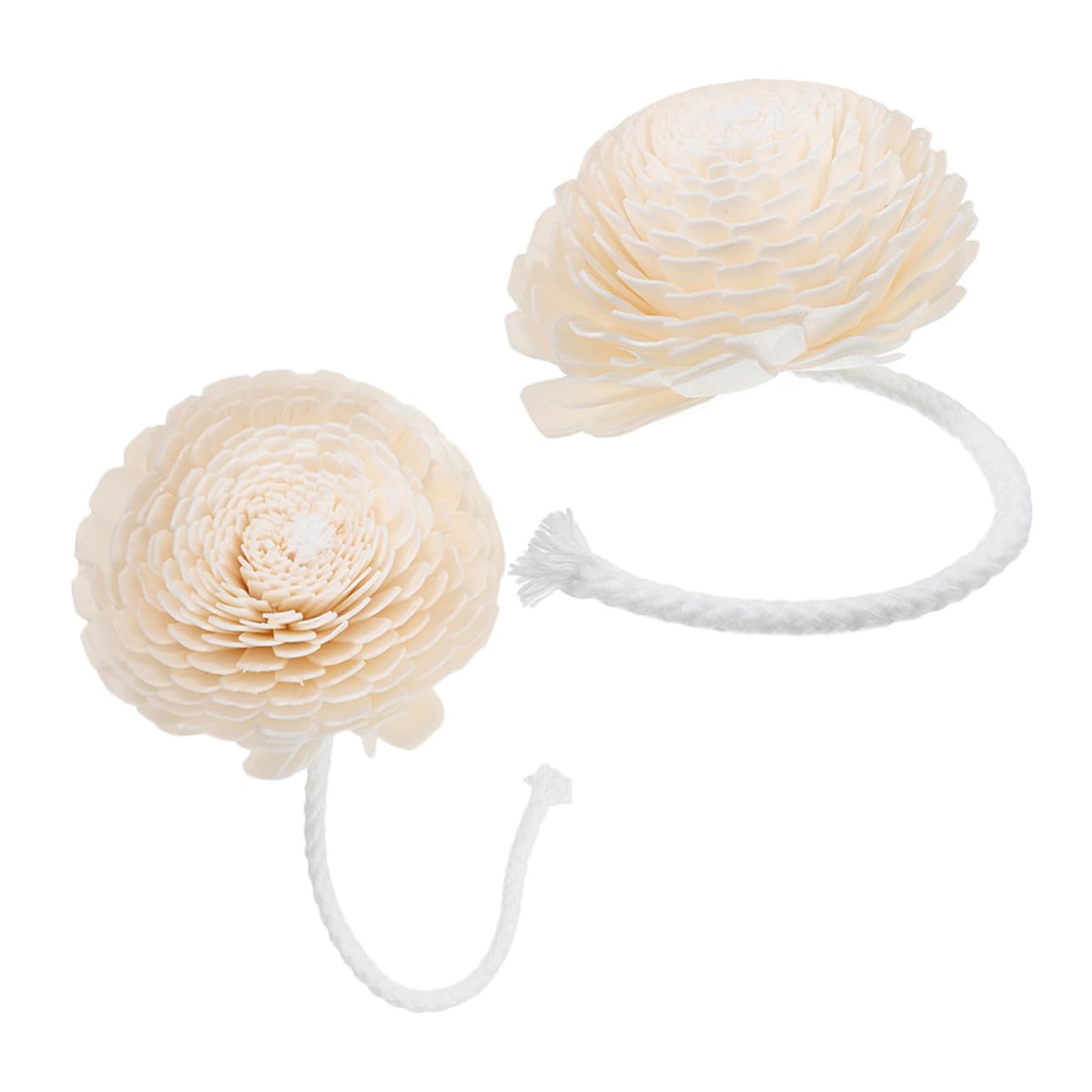 Diffuseur huiles essentielles fleurs de moelle de sureau et cordon coton | Lot de 2