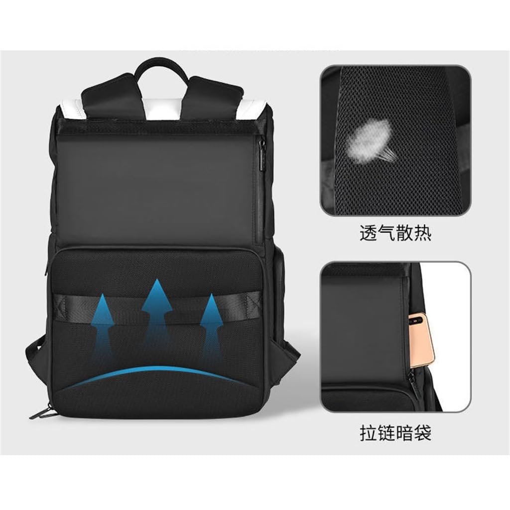 Bolsa for cámara SLR Doble Hombro Mochila for cámara de Gran Capacidad Mochila for fotografía Universal Ocio al Aire Libre(Blue,White)