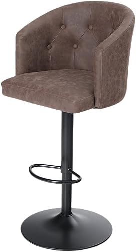 HERAS PALACE Taburetes de bar giratorios de 360 taburete giratorio de altura de mostrador con reposabrazos y respaldo taburete de bar moderno de HERAS PALACE Taburetes de bar giratorios de 360 taburete giratorio de altura de mostrador con reposabrazos y respaldo taburete de bar moderno de