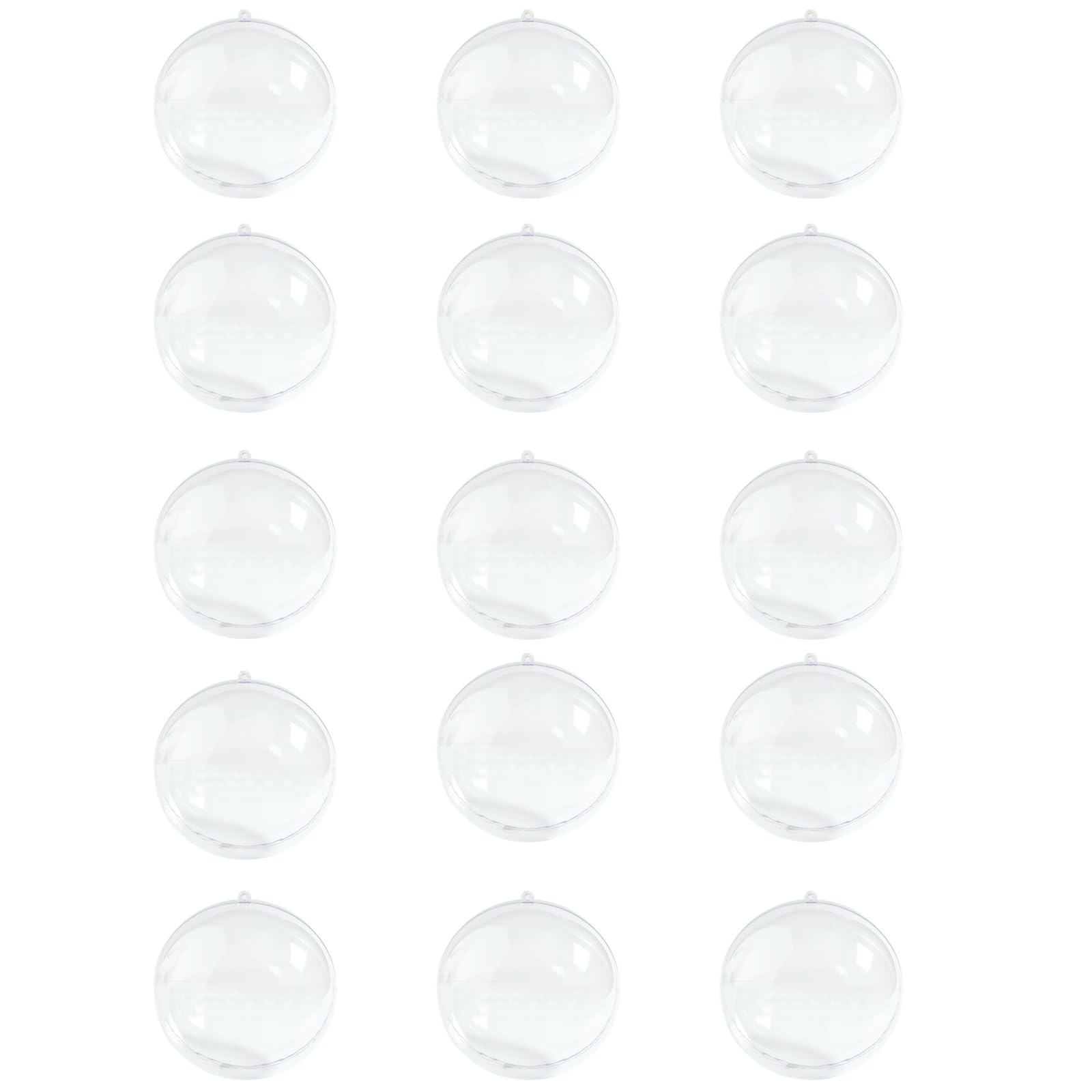 15 Piezas Bolas Bricolaje Acrílico Rellenables para Decoraciones Festivas para Casa (Transparente)