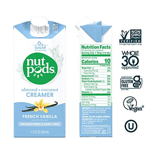 Nutpods Caramel Macchiato Non Dairy Coffee Creamer Bundle: A 4 Pack Of Caramel And 4 Pack Of French Vanilla, Made From Almonds And Coconuts With Zero Sugar. #TOP3