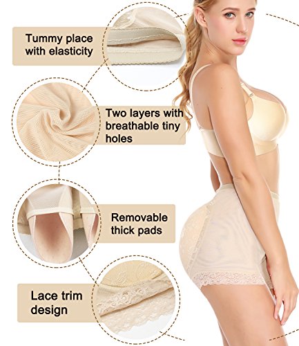 Image of NINGMI Women Butt Lifter Padded Shapewear Enhancer Control Panties Body Shaper Underwear