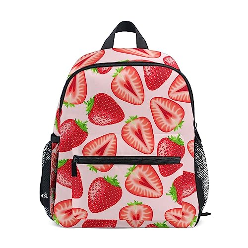 Sac à dos enfant fraise rouge Mnsruu pour école maternelle A1528