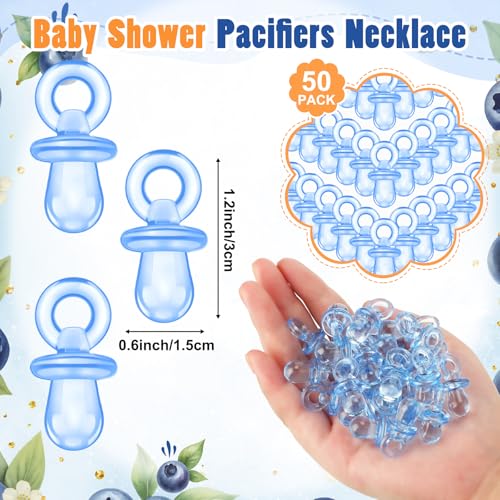 Image of Thyle 51 Pcs Blueberry Pacifier Hunt Baby Shower Games a Berry Sweet Baby is on the Way Decoration Include Blueberry Themed Hunt Sign and Acrylic Pacifiers Gift Sets for Gender Reveal Party Decor
