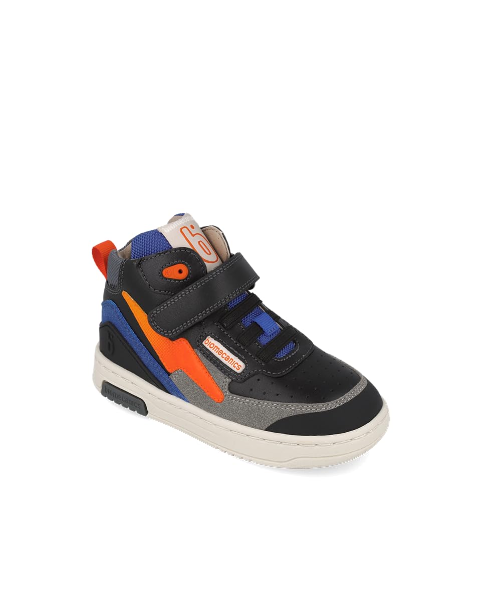 Stivaletti Bassi Con Lacci Biomecanics Per Bambini E Ragazzi | Suola Flessibile | Punta Rotonda | Velcro Ed Elastico