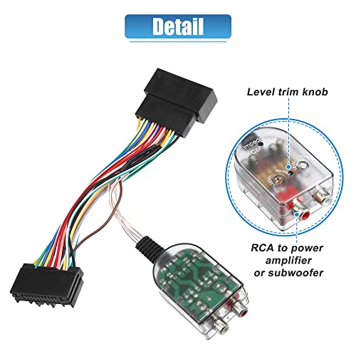 Adaptador de amplificador de radio X AUTOHAUX interfaz cable de audio coche 5