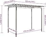 vidaXL Rose Arch Garden Arbor Steel Garden Decoration - 3