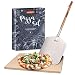 Produktbild MANGIATO® Premium Pizzastein  Set mit dickem Pizzastein & Pizzaschaufel aus Edelstahl  Pizza Stone aus robustem Cordierit  Langlebiger Backstein für Backofen und Gasgrill  Knusprige Pizza backen