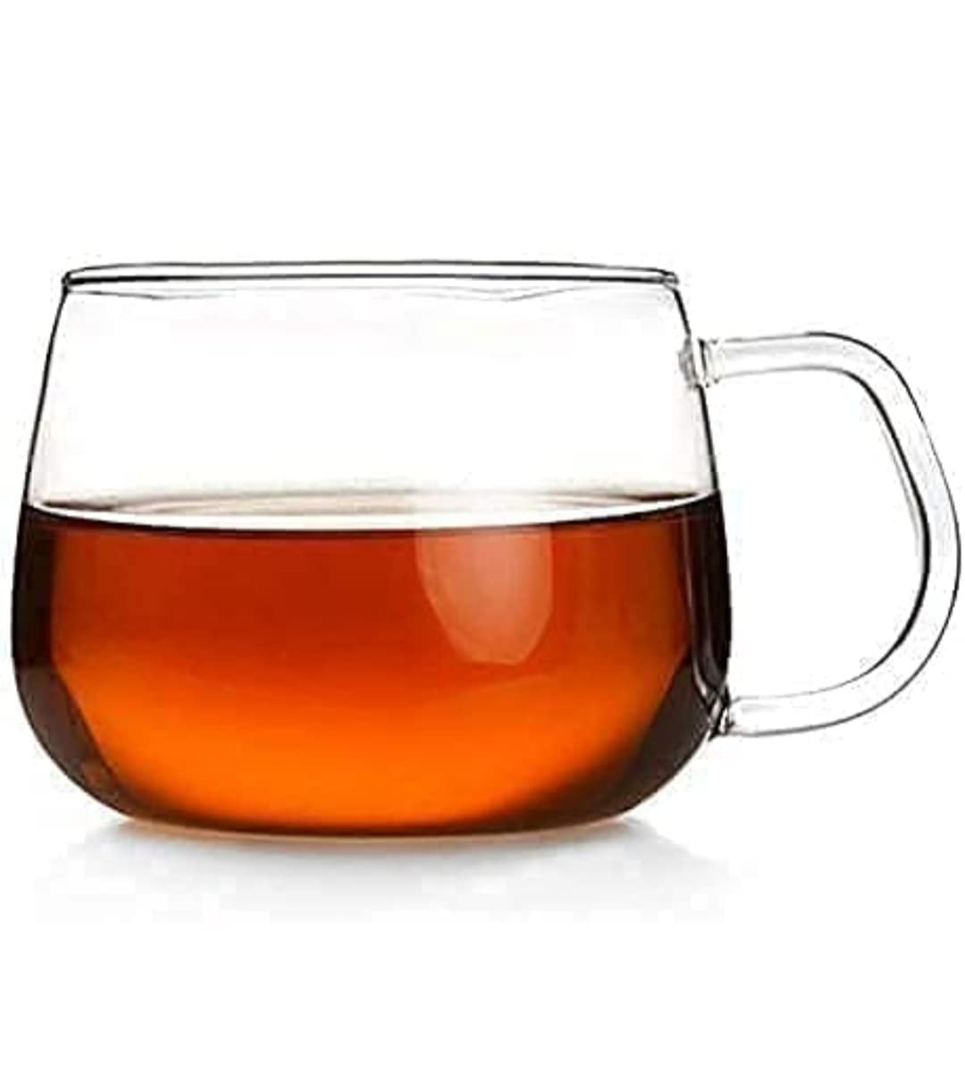 DOMINGO HUB® Glass Tea Cup Round Tea Cup 410 ML Set of 1 Glass Mug, Used for Tea-Coffee Cup with Handle Crystal Glass Tea Mug for Green Tea, Lemon Tea Glass, Crystal Round Tea Cups (B0CM44MY8R) Amazon Price History, Amazon Price Tracker