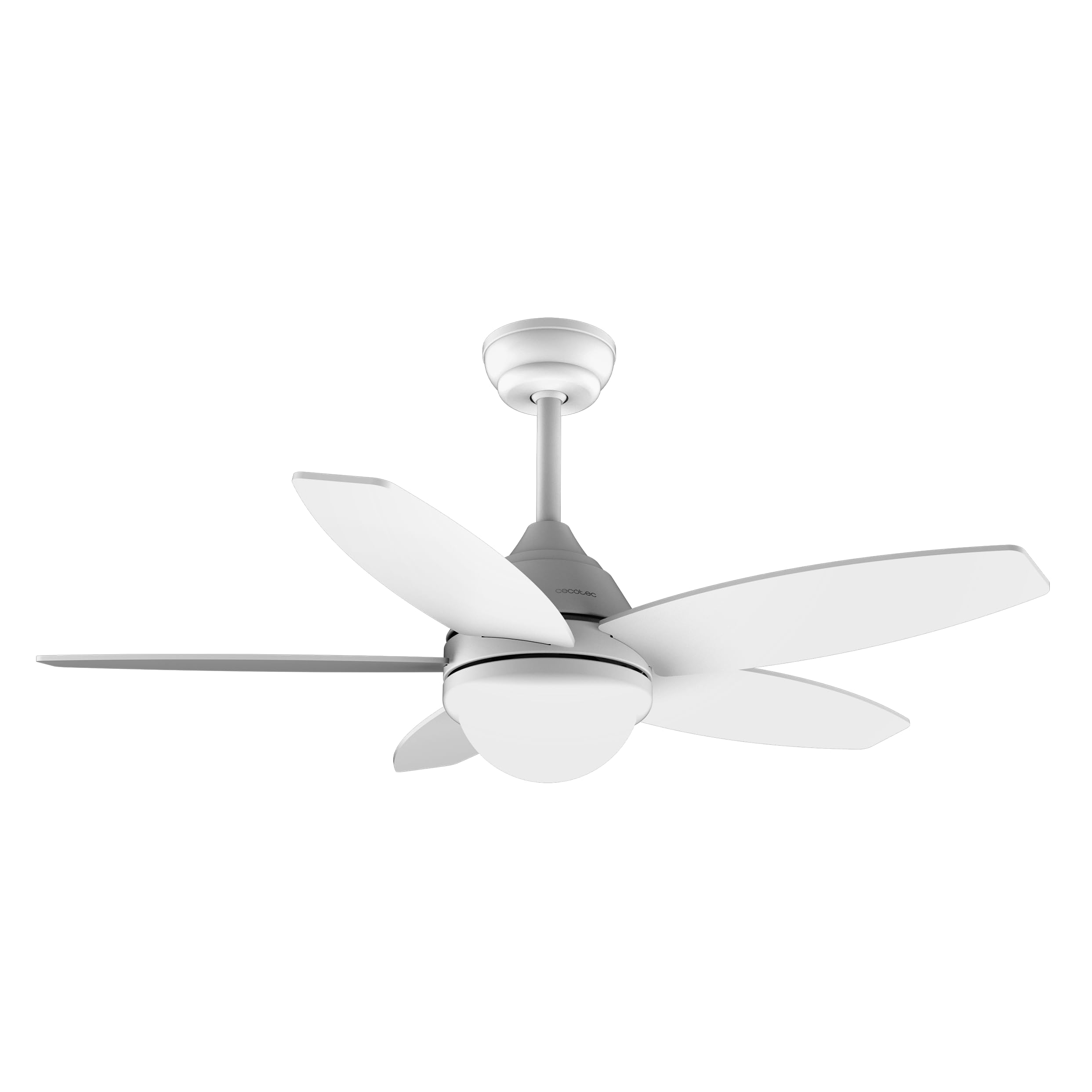 Cecotec Ventilador de Techo con Luz EnergySilence Aero 4200 LightWood. 53W, Diámetro 42”, Luz LED de 15W en 3 Tonos, Mando a distancia, Temporizador seleccionable, 3 Velocidades y 5 Aspas
