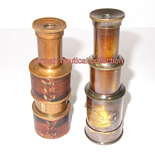 Mahira Nautical BRASS ANTIQUE VICTORIAN MARINE TELESCOPE VINTAGE SMALL TELESCOPE