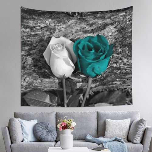 Tapisserie imprimée rose gris sarcelle JEJEA magnifique tenture murale premium pour chambre