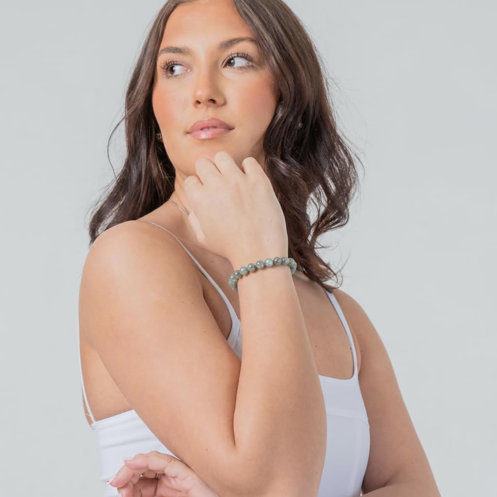 VERTIGE Bracelet de lithothérapie LABRADORITE, Pierres 8mm Minérales, Source de bien être Psychique et Physique, Apporte la PROTECTION, le CLARTÉ, et BONHEUR, Bracelet Femme/Homme - 5