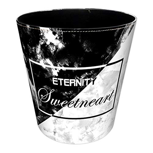 Foxom 10L Cuero Vintage Jaspeado Papelera,Oficina Cubo de Basura, Habitacion Papelera,26×20×26CM (Tipo-1)