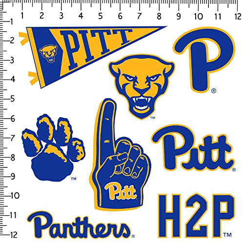 Image of University of Pittsburgh 8ct Vinyl Sticker Pack - Large Waterproof Pitt Panthers Decals for Laptops, Water Bottles, Tablets, Scrapbooks, Vehicles & More - Officially Licensed Designs