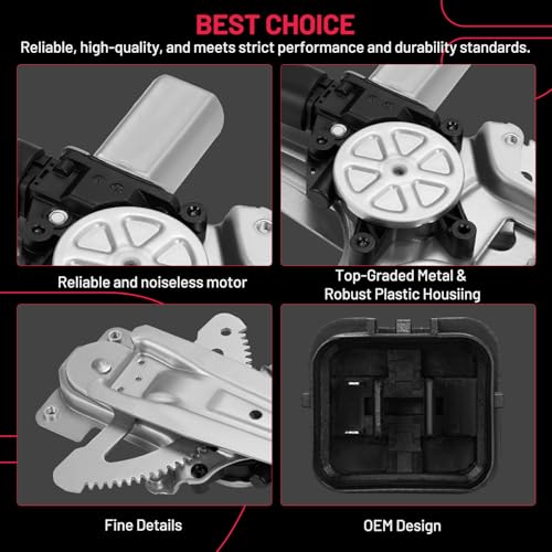 Image of BDFHYK 751-782 Power Window Regulator with Motor Rear Left Compatible with Mitsubishi Lancer 2008-2012