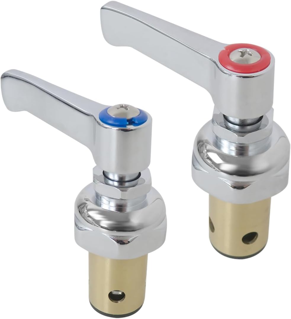 Hot and Cold Side Handle Stem Assembly Replacement Brass Spindle Assembly Replace 002713-40, 002714-40, Fit for T&S Faucet Valve by YTXXDEUS