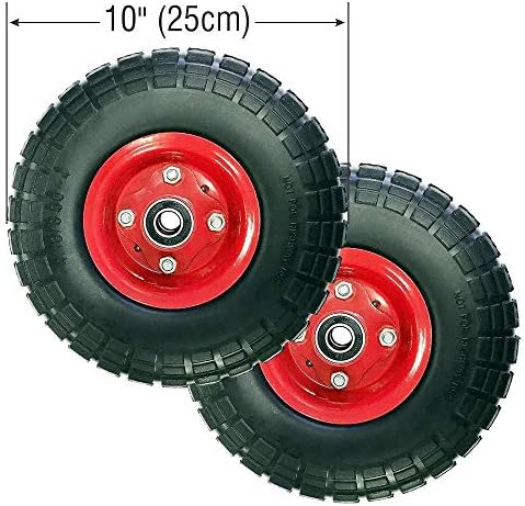 Live4Gadgets Pneumatic 2 X 10" Sack Truck Wheelbarrow Tyres Trolley Wheel Cart Tyre Wheels - 2 tyre