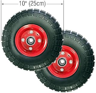 Live4Gadgets Pneumatic 2 X 10" Sack Truck Wheelbarrow Tyres Trolley Wheel Cart Tyre Wheels - 2 tyre