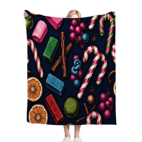 Manta Polar 220 x 240 Dulces Coloridos, Mantas para Cama 105 de Franela Cálida y Cómoda para Niños y Adultos, Mantitas para Sofá Reversible para Cubre Sofa Colchas, Fácil de cuidar