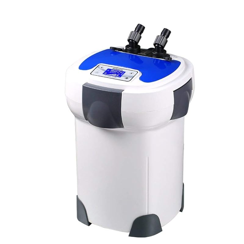 Filtro externo canister para aquário SunSun HW-3000 com UV 9 W, LCD e 5 estágios, 3.000 L/h