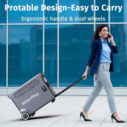 SolarPlay 3840Wh Portable Power Station, 3600W LiFePO4 Battery Solar Generator with 5×120V AC Outlets, 1.3H Fast Charging, Home Backup Power Station for Camping, RV, Off-Grid, Outdoor & Emergencies - Image 6