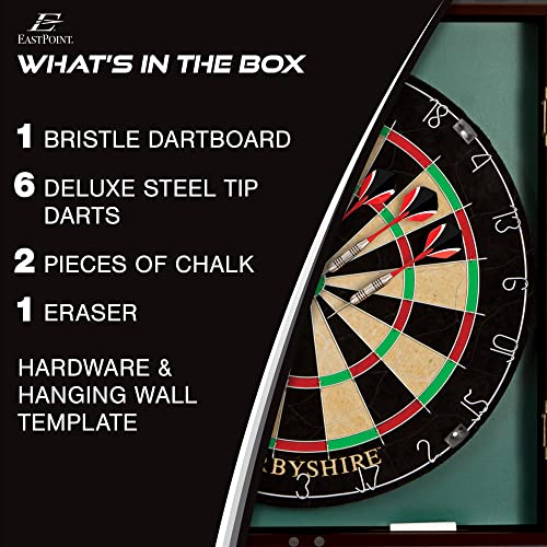 image for EastPoint Sports Derbyshire Official Size Dart Board Cabinet Set- Easy