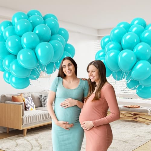 Image of Teal Balloons 12 inch, Turquoise Latex 50pcs Party Balloons