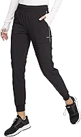 Vista 4 de Cherokee Infinity Womens Mid Rise Jogger Scrub Pants Rib-Knit Waist, 6 Pockets, 360 Stretch Moisture-Wicking CK080A