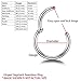 BodyJ4You Piercing Ring Hinged Segment Clicker 18G Hoop Earrings 8mm Surgical Steel Tragus Nose Daith Ear